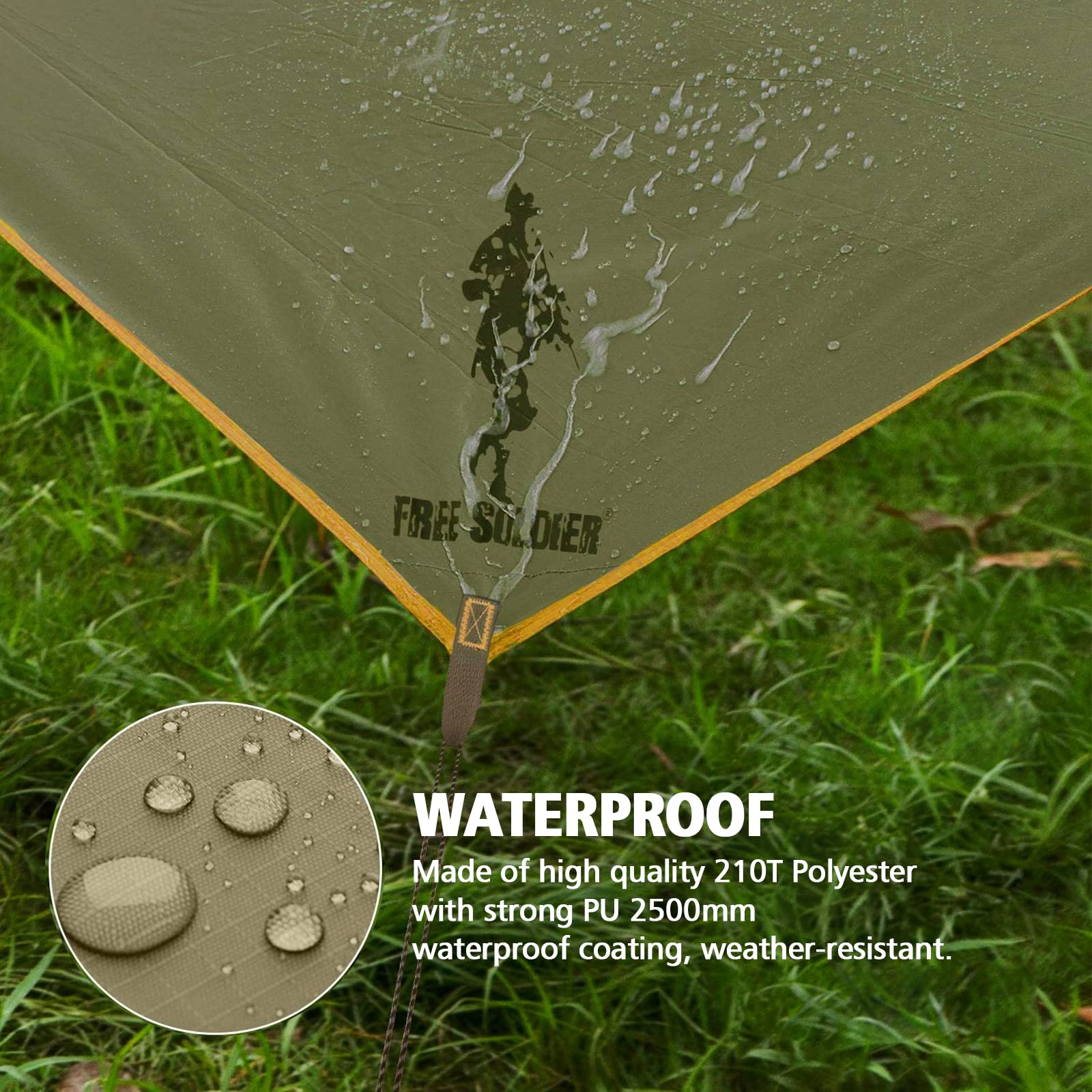Foto 4 pulgar | Tarp Free Soldier, Impermeable Y Portátil Para Acampar (marrón) - Venta Internacional.