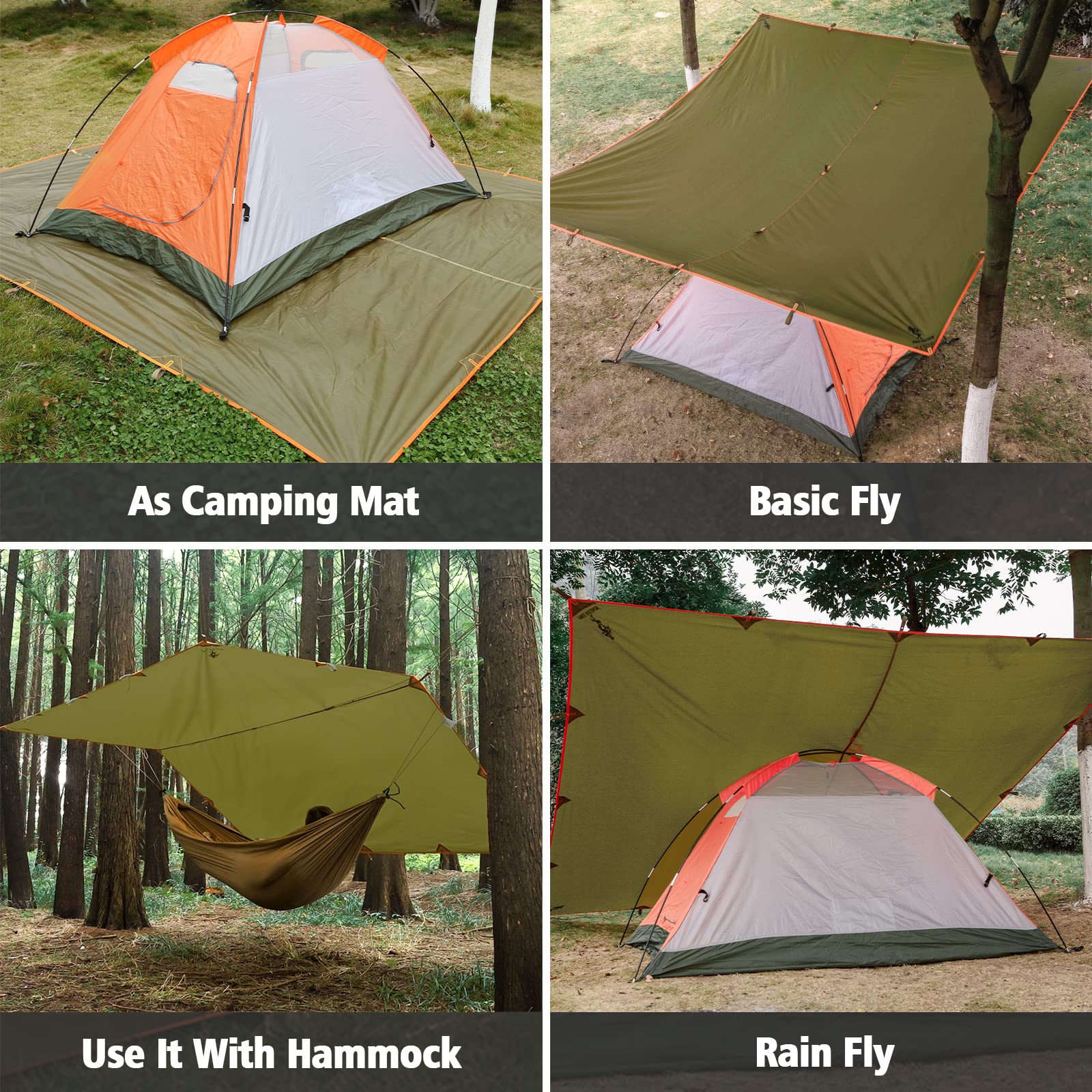 Foto 7 pulgar | Tarp Free Soldier, Impermeable Y Portátil Para Acampar (marrón) - Venta Internacional.