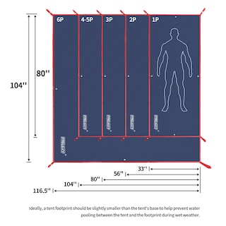 Foto 2 | Lona Impermeable Para Acampar Tent Footprint Frelaxy, 16.5 X 104 Pulgadas - Venta Internacional.