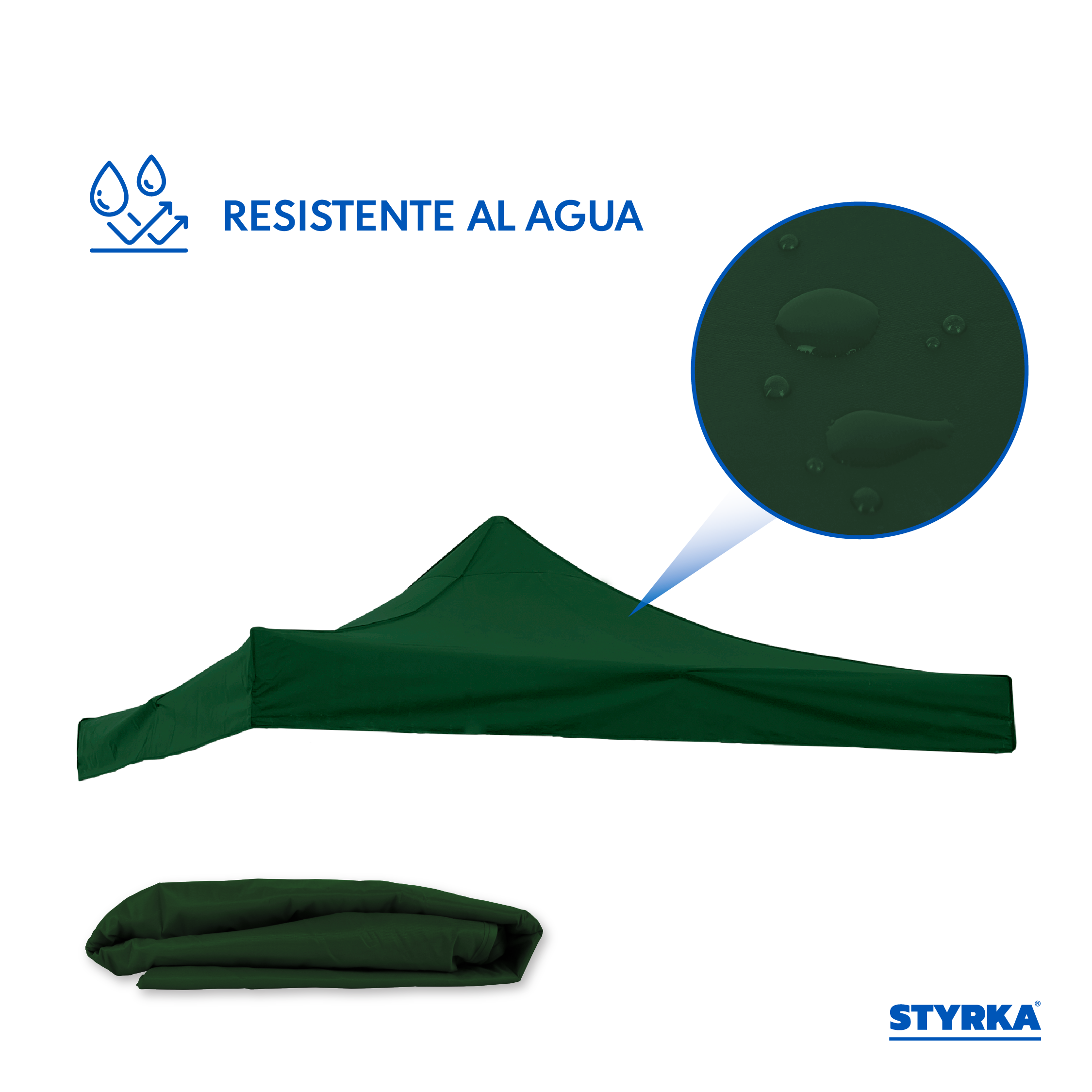 Foto 4 pulgar | Cubierta De Repuesto Para Toldo 3x3m Styrka Color Verde