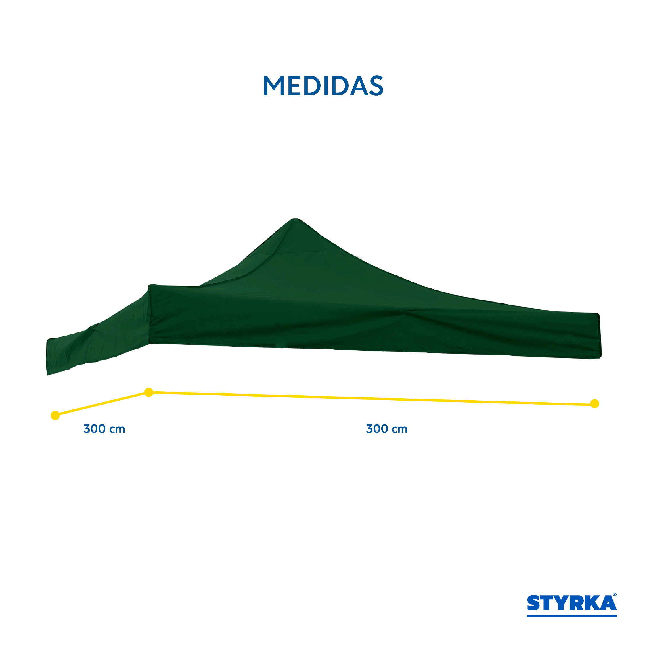 Foto 8 pulgar | Cubierta De Repuesto Para Toldo 3x3m Styrka Color Verde