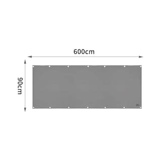Foto 3 | Cubierta De Valla Pantalla De Privacidad Para Balcón 6m Eo Safe Imports Esi-19892 Gris