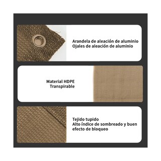 Foto 4 | Cubierta De Valla Pantalla De Privacidad Para Balcón 6m Eo Safe Imports Esi-19893 Marron