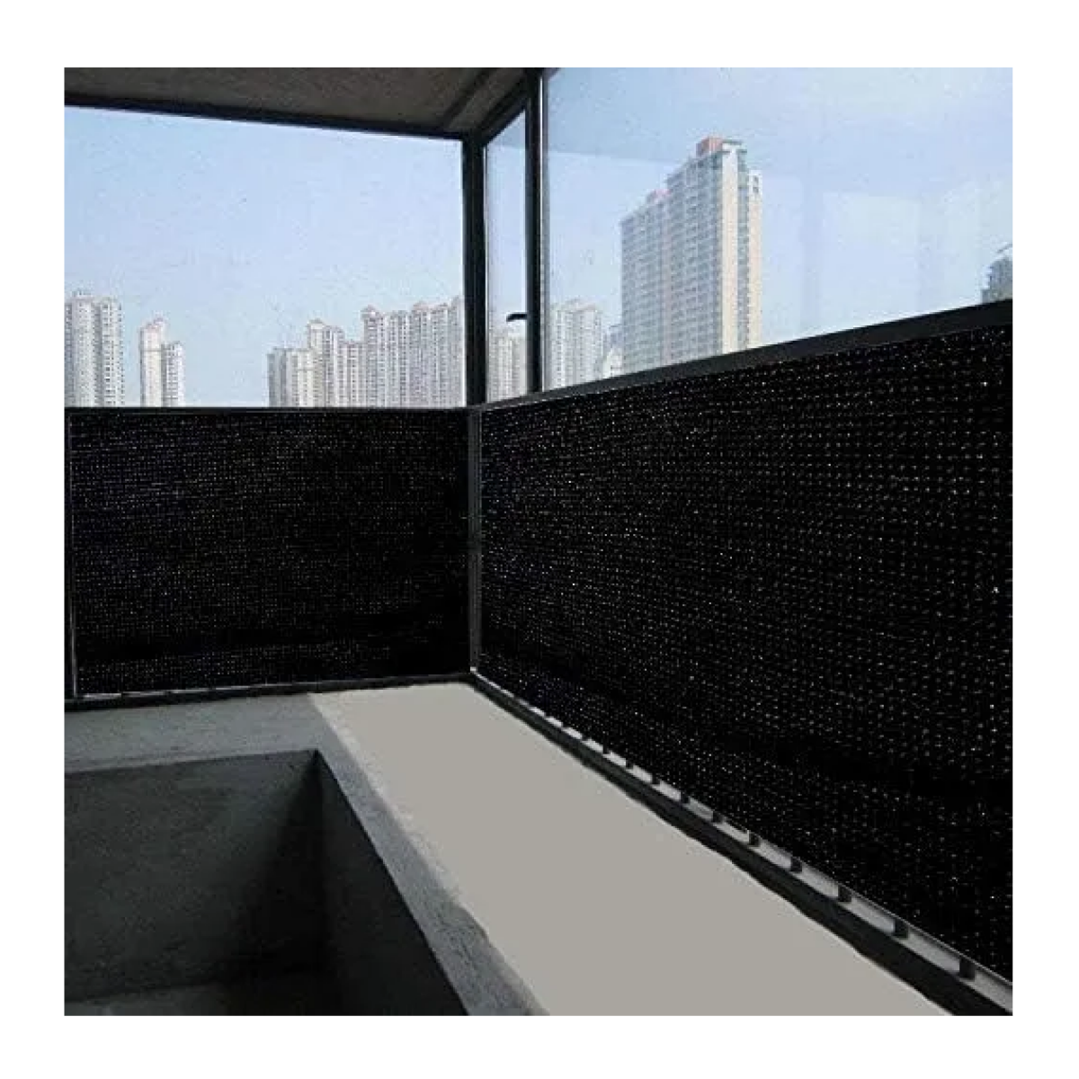 Foto 4 pulgar | Balcón Privacidad Pantalla Parasol Protección 5m Eo Safe Imports Esi-19894 Negro