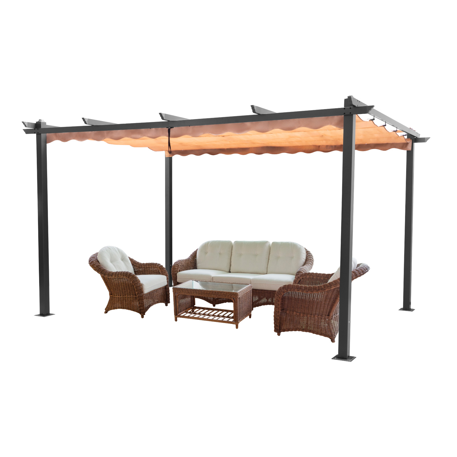 Toldo Pergola Onof Carpa Exterior Retractil Proteccion Uv