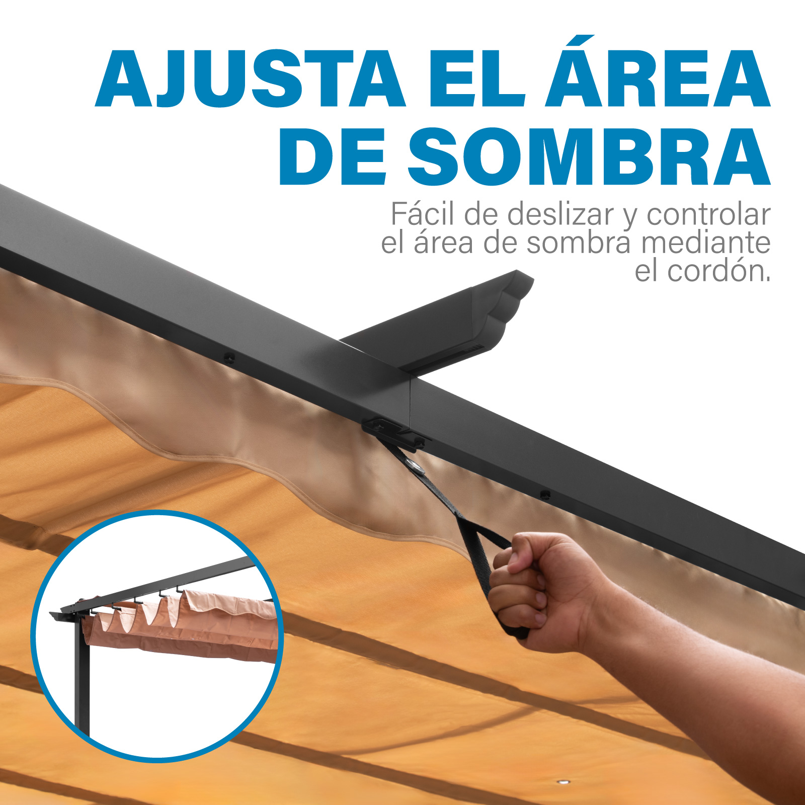 Foto 4 pulgar | Toldo Pergola Onof Carpa Exterior Retractil Proteccion Uv
