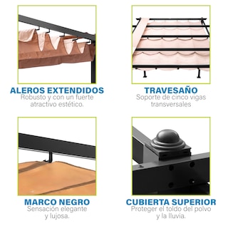 Foto 4 | Toldo Pergola Onof Carpa Exterior Retractil Proteccion Uv