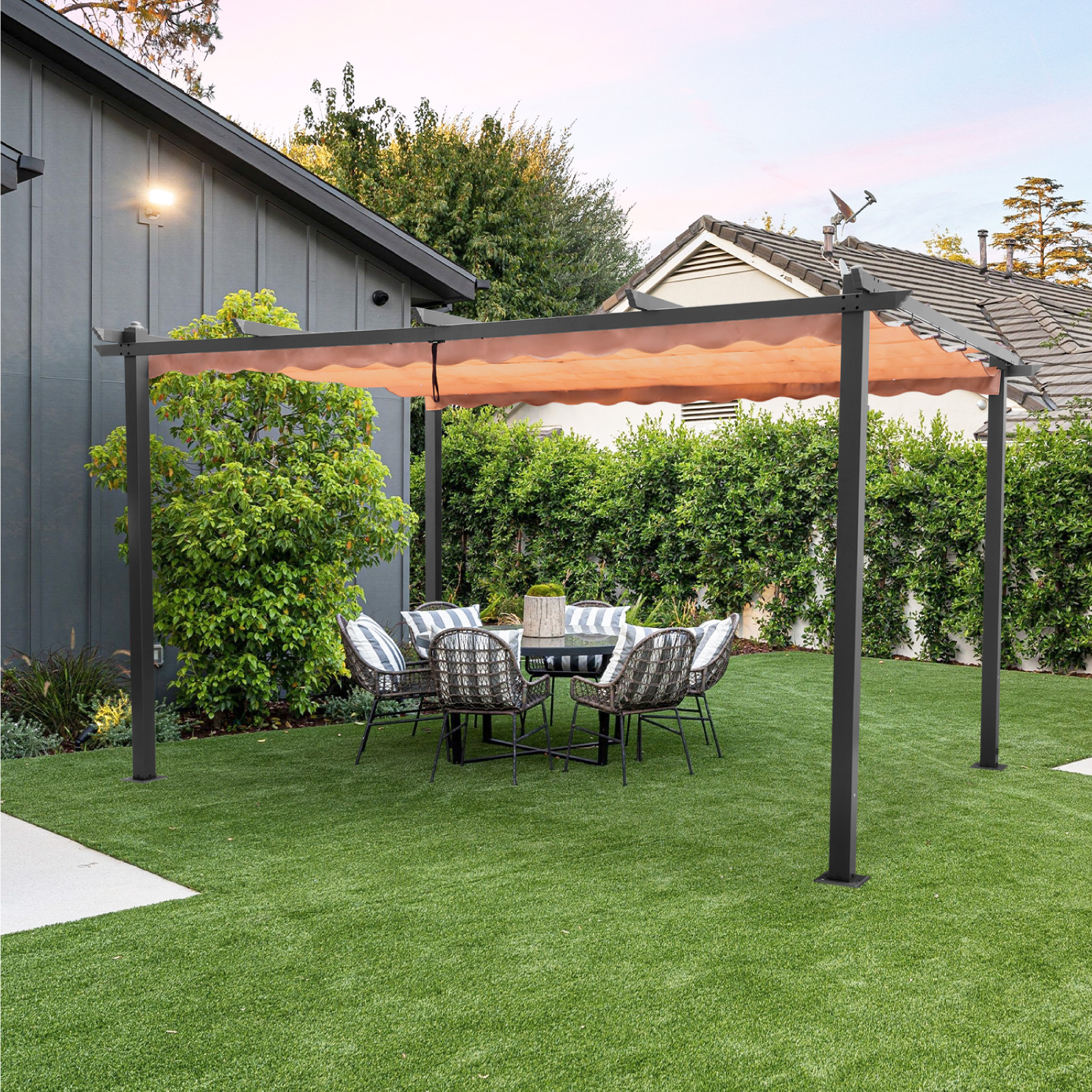 Foto 7 pulgar | Toldo Pergola Onof Carpa Exterior Retractil Proteccion Uv