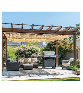 Foto 4 | Toldo Sombra Raschel 80% 6 M X 4 M Beige Fiero