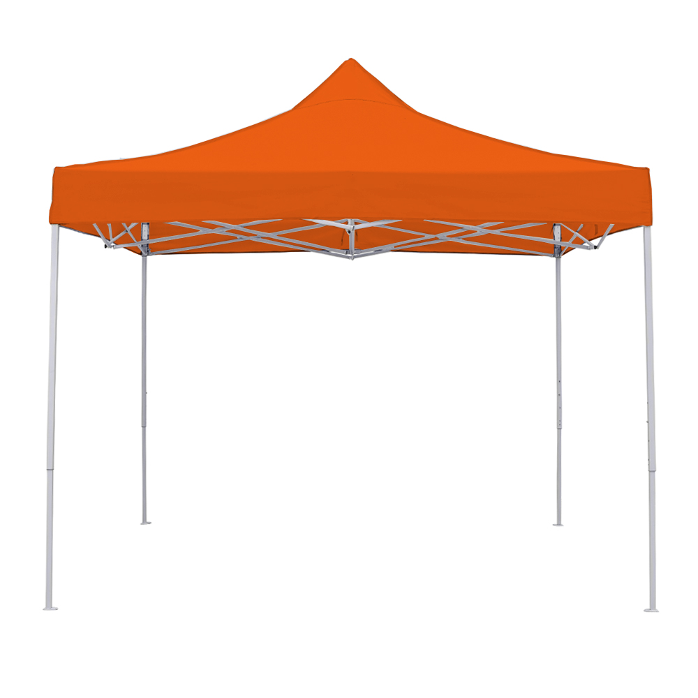 Ilios Innova | Toldo Plegable Naranja 2x2  Impermeable Y Resistente Al Clima Con Estructura De Hierro Y Tela Oxford.