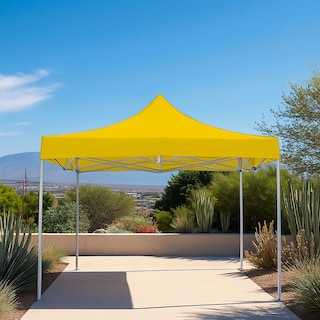 Foto 4 | Ilios Innova | Toldo Plegable Amarillo 2x2 Impermeable Y Resistente Al Clima Con Estructura De Hierro Y Tela Oxford.