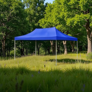 Foto 3 | Ilios Innova | Toldo Plegable Azul 3x4.5 Impermeable Y Resistente Al Clima Con Estructura De Hierro Y Tela Oxford.