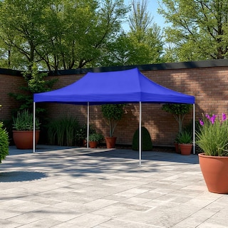 Foto 5 | Ilios Innova | Toldo Plegable Azul 3x4.5 Impermeable Y Resistente Al Clima Con Estructura De Hierro Y Tela Oxford.