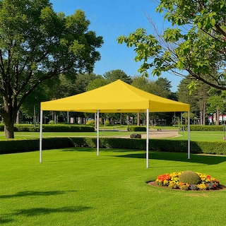 Foto 3 | Ilios Innova | Toldo Plegable Amarillo 2x3 Impermeable Y Resistente Al Clima Con Estructura De Hierro Y Tela Oxford.