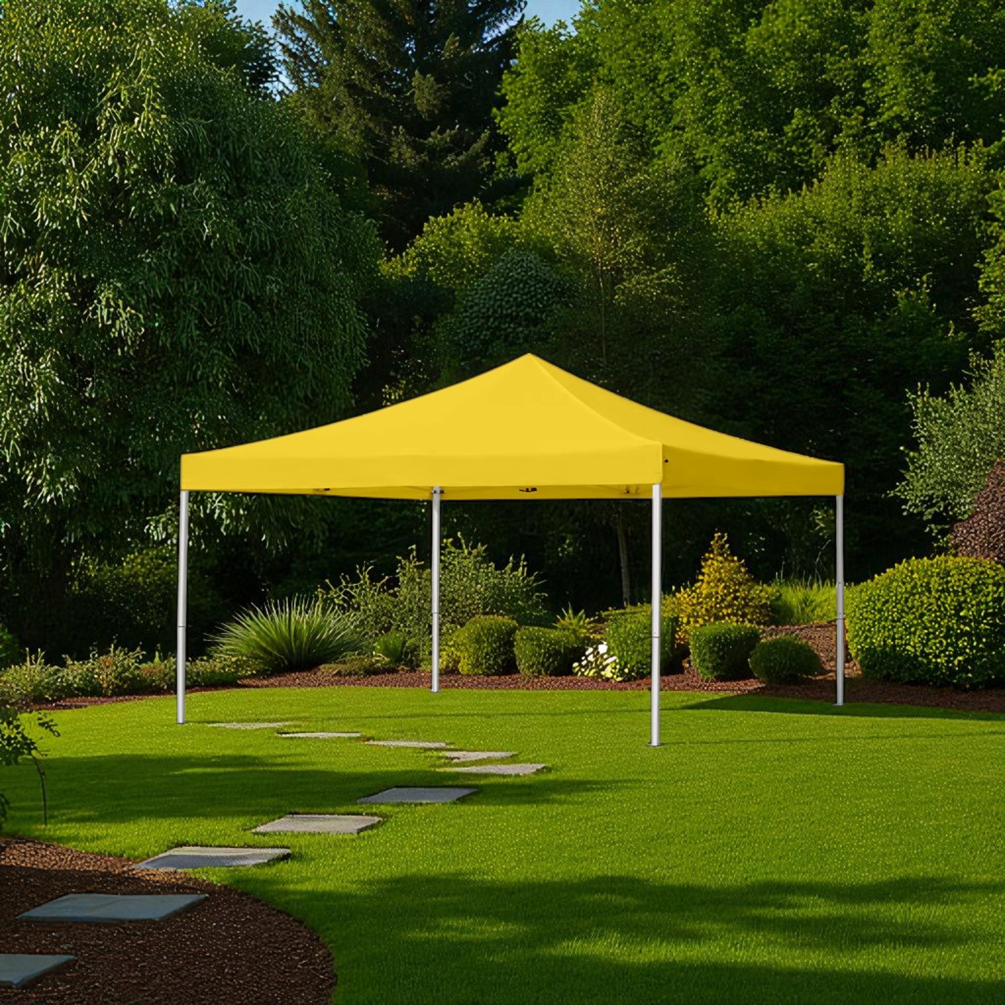 Foto 5 pulgar | Ilios Innova | Toldo Plegable Amarillo 2x3  Impermeable Y Resistente Al Clima Con Estructura De Hierro Y Tela Oxford.