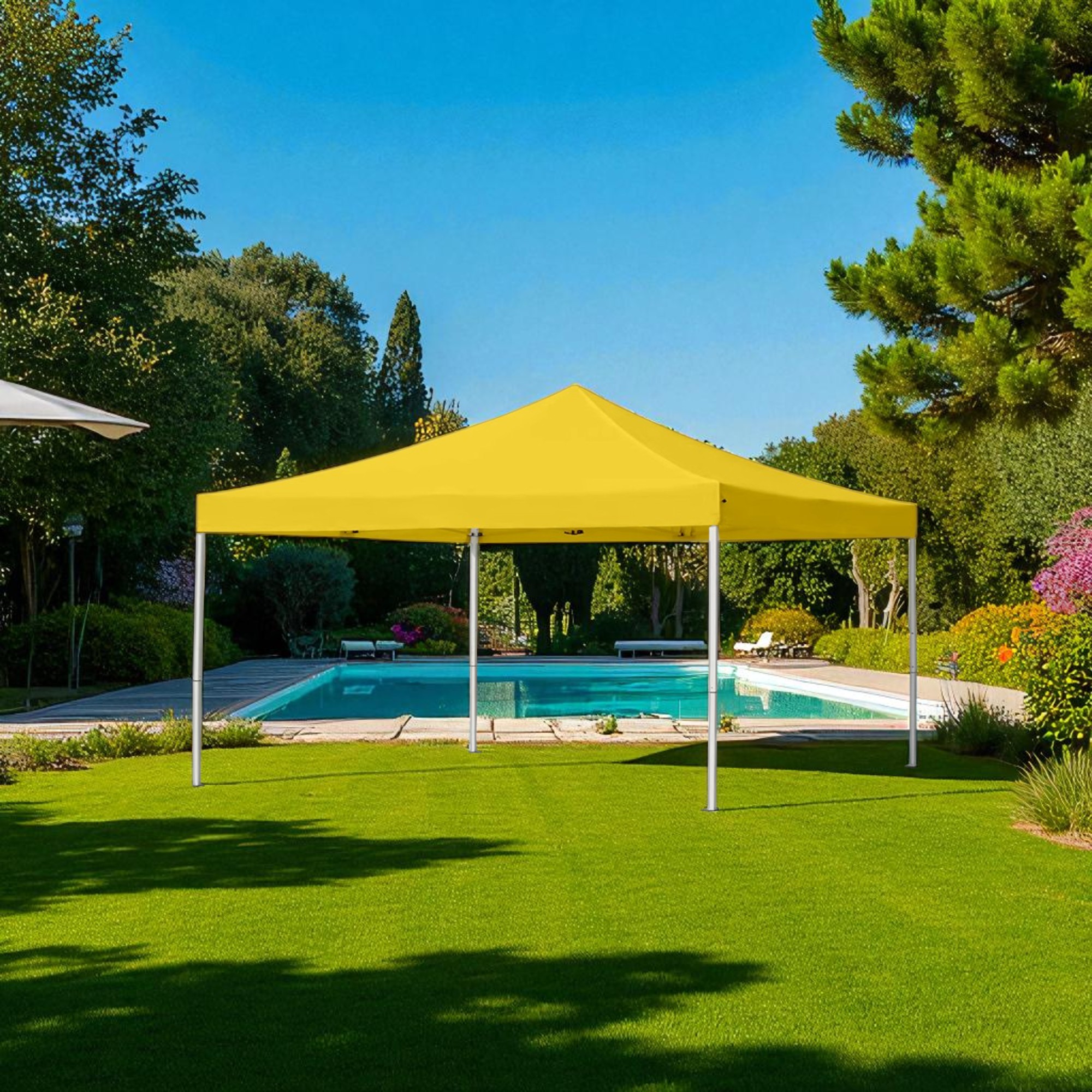 Foto 6 pulgar | Ilios Innova | Toldo Plegable Amarillo 2x3  Impermeable Y Resistente Al Clima Con Estructura De Hierro Y Tela Oxford.