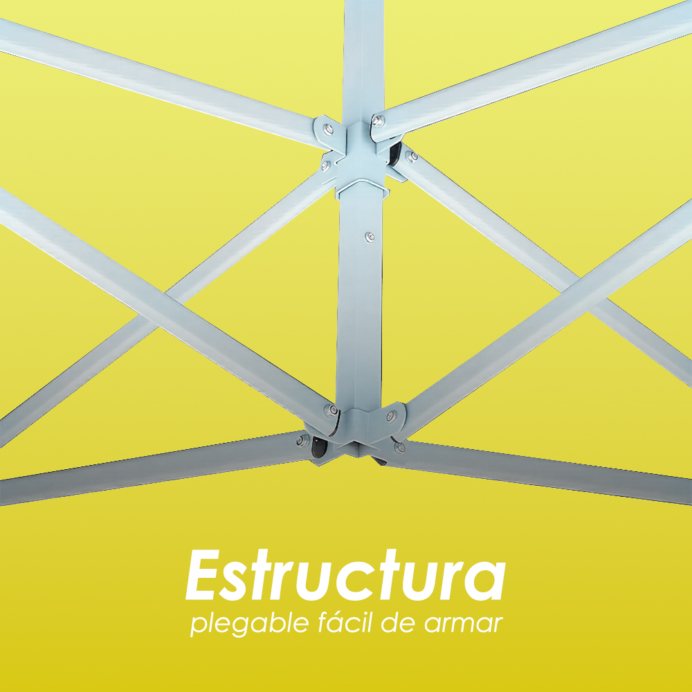 Foto 8 pulgar | Ilios Innova | Toldo Plegable Amarillo 2x3  Impermeable Y Resistente Al Clima Con Estructura De Hierro Y Tela Oxford.