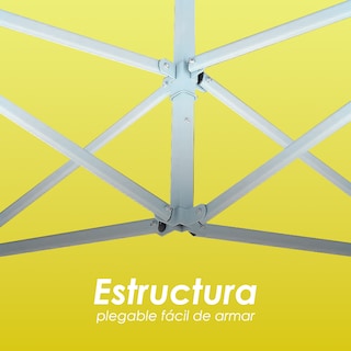 Foto 7 | Ilios Innova | Toldo Plegable Amarillo 2x3 Impermeable Y Resistente Al Clima Con Estructura De Hierro Y Tela Oxford.