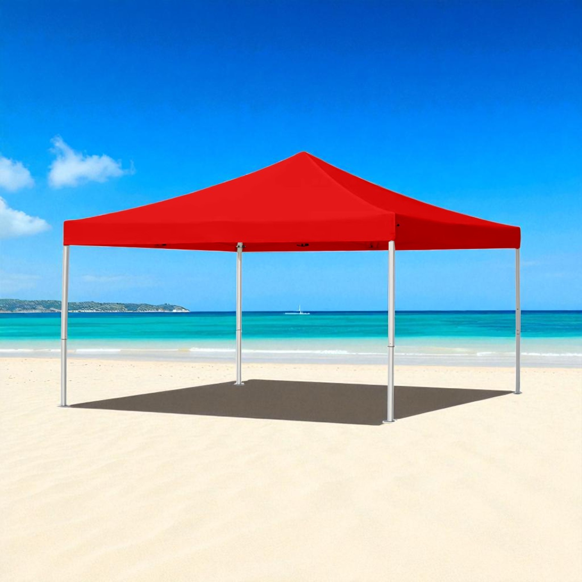 Foto 4 pulgar | Ilios Innova | Toldo Plegable Rojo 2x3  Impermeable Y Resistente Al Clima Con Estructura De Hierro Y Tela Oxford.
