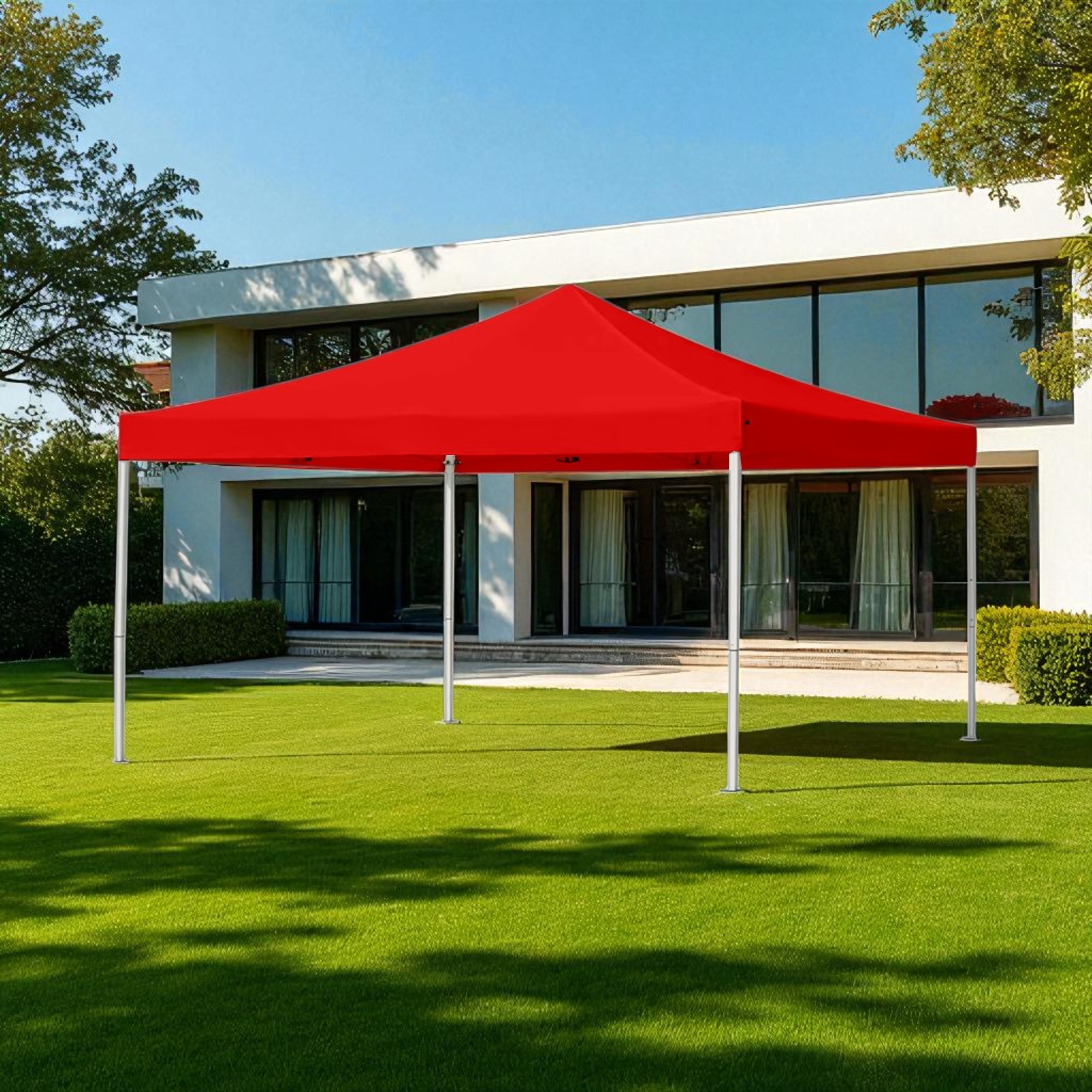 Foto 5 pulgar | Ilios Innova | Toldo Plegable Rojo 2x3  Impermeable Y Resistente Al Clima Con Estructura De Hierro Y Tela Oxford.