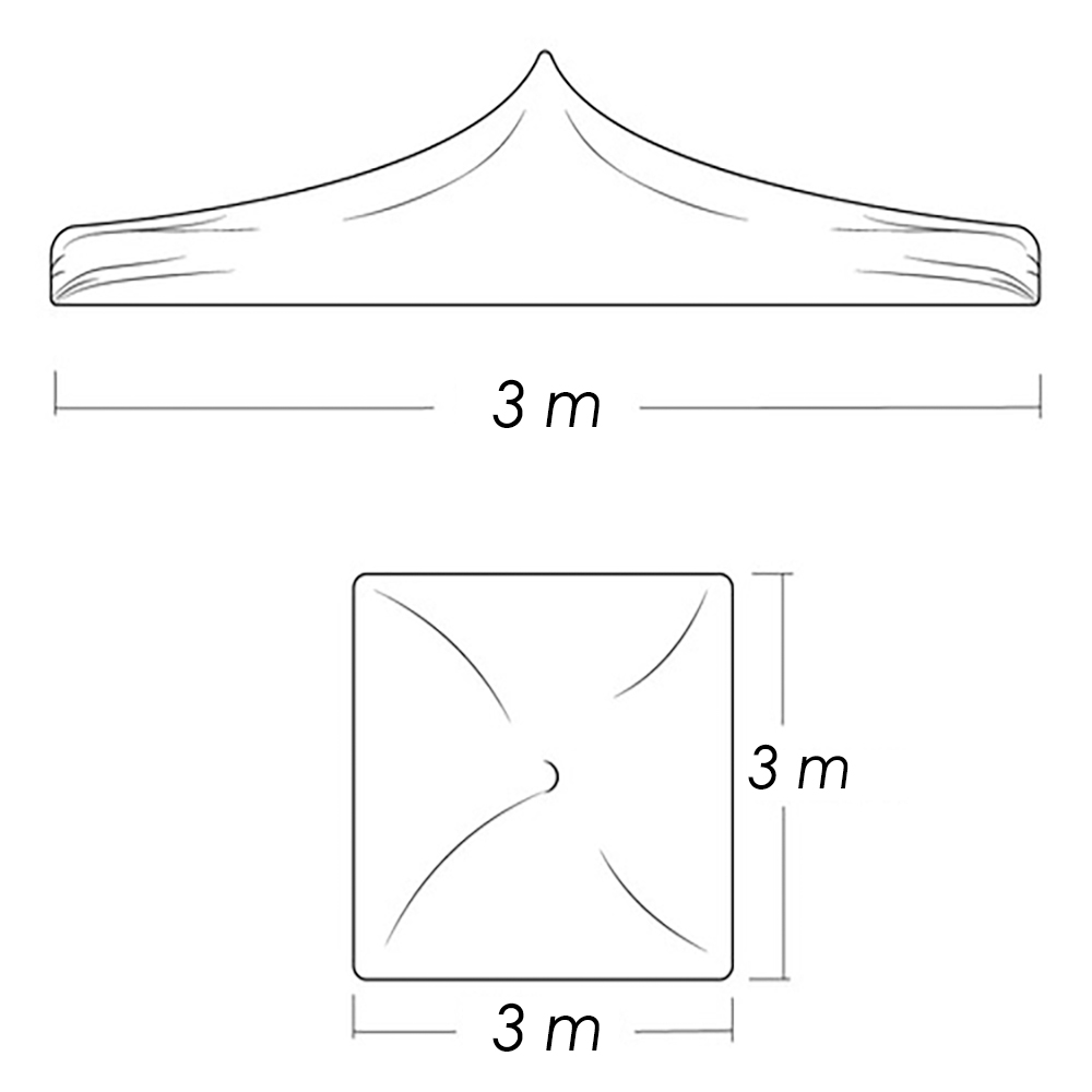 Foto 3 pulgar | Ilios Innova | Toldo Plegable Amarillo 3x3  Impermeable Y Resistente Al Clima Con Estructura De Hierro Y Tela Oxford.
