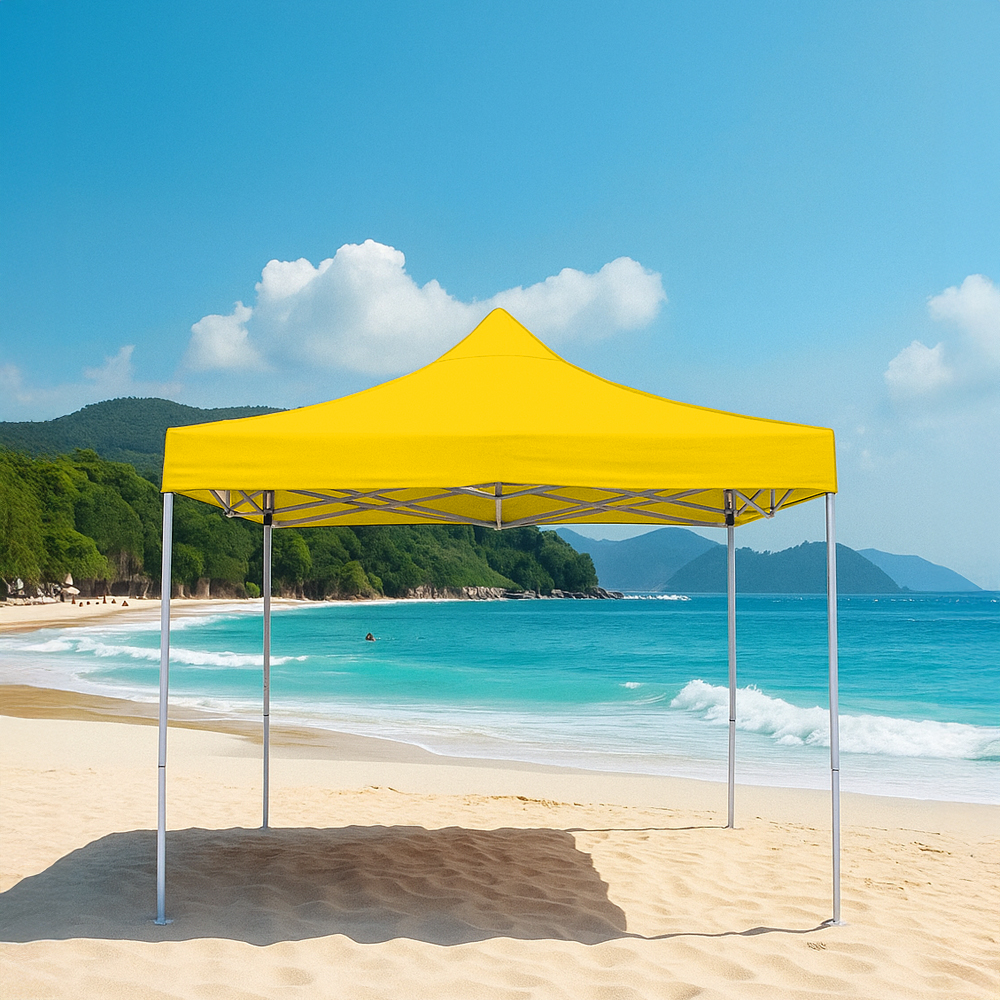 Foto 5 pulgar | Ilios Innova | Toldo Plegable Amarillo 3x3  Impermeable Y Resistente Al Clima Con Estructura De Hierro Y Tela Oxford.