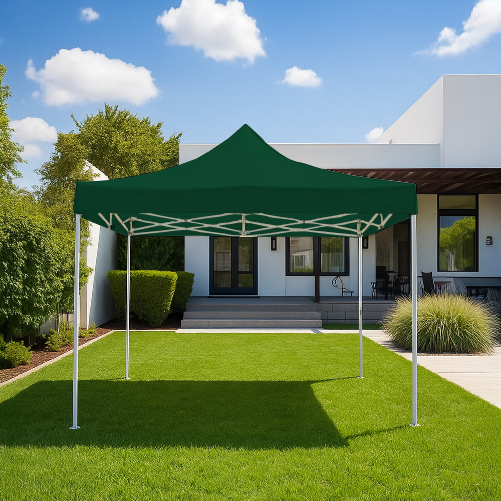 Foto 5 pulgar | Ilios Innova | Toldo Plegable Verde 3x3  Impermeable Y Resistente Al Clima Con Estructura De Hierro Y Tela Oxford.