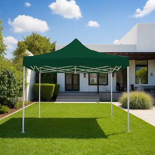 Foto 4 | Ilios Innova | Toldo Plegable Verde 3x3 Impermeable Y Resistente Al Clima Con Estructura De Hierro Y Tela Oxford.