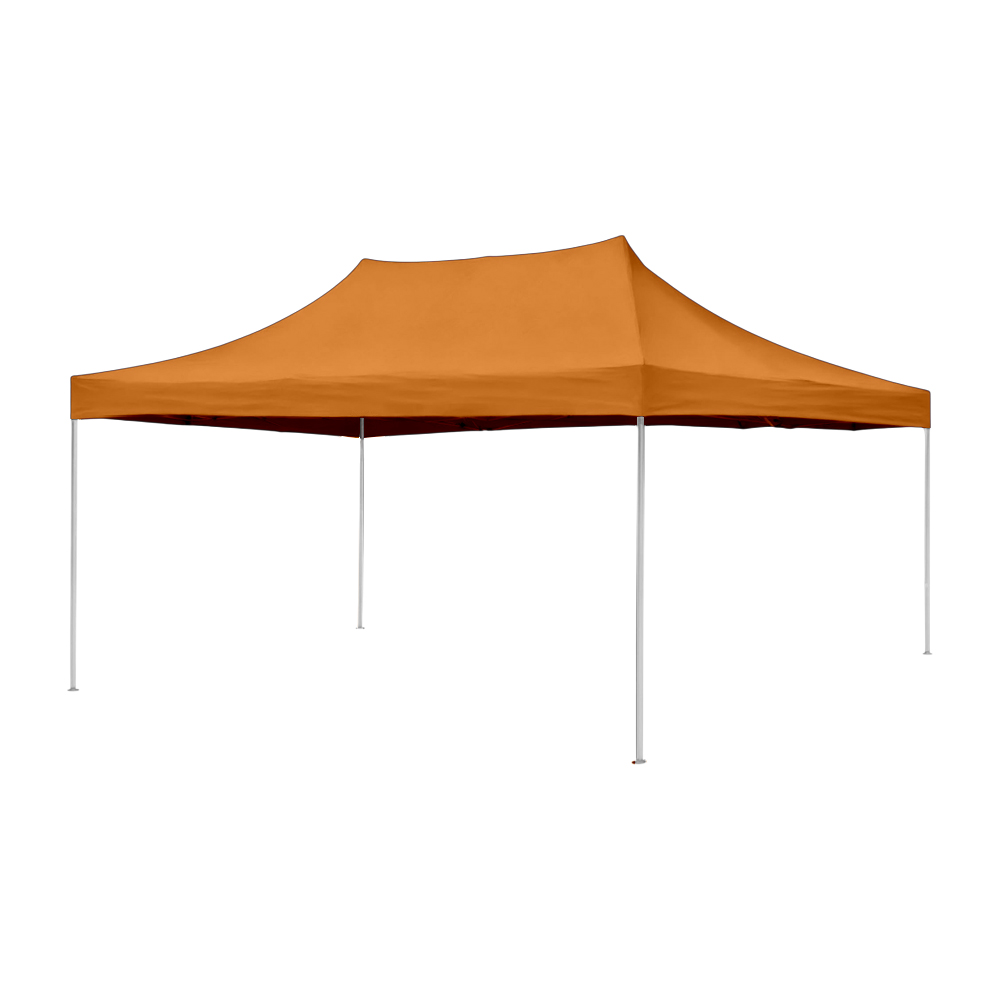 Ilios Innova | Toldo Plegable Naranja 3x4.5  Impermeable Y Resistente Al Clima Con Estructura De Hierro Y Tela Oxford.
