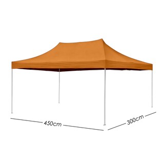 Foto 2 | Ilios Innova | Toldo Plegable Naranja 3x4.5 Impermeable Y Resistente Al Clima Con Estructura De Hierro Y Tela Oxford.