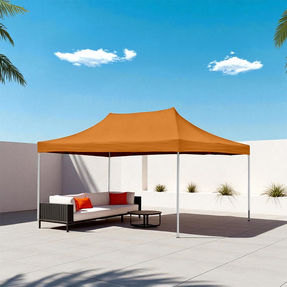 Foto 4 pulgar | Ilios Innova | Toldo Plegable Naranja 3x4.5  Impermeable Y Resistente Al Clima Con Estructura De Hierro Y Tela Oxford.