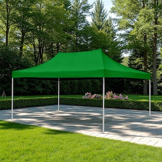 Foto 3 | Ilios Innova | Toldo Plegable Verde 3x4.5 Impermeable Y Resistente Al Clima Con Estructura De Hierro Y Tela Oxford.