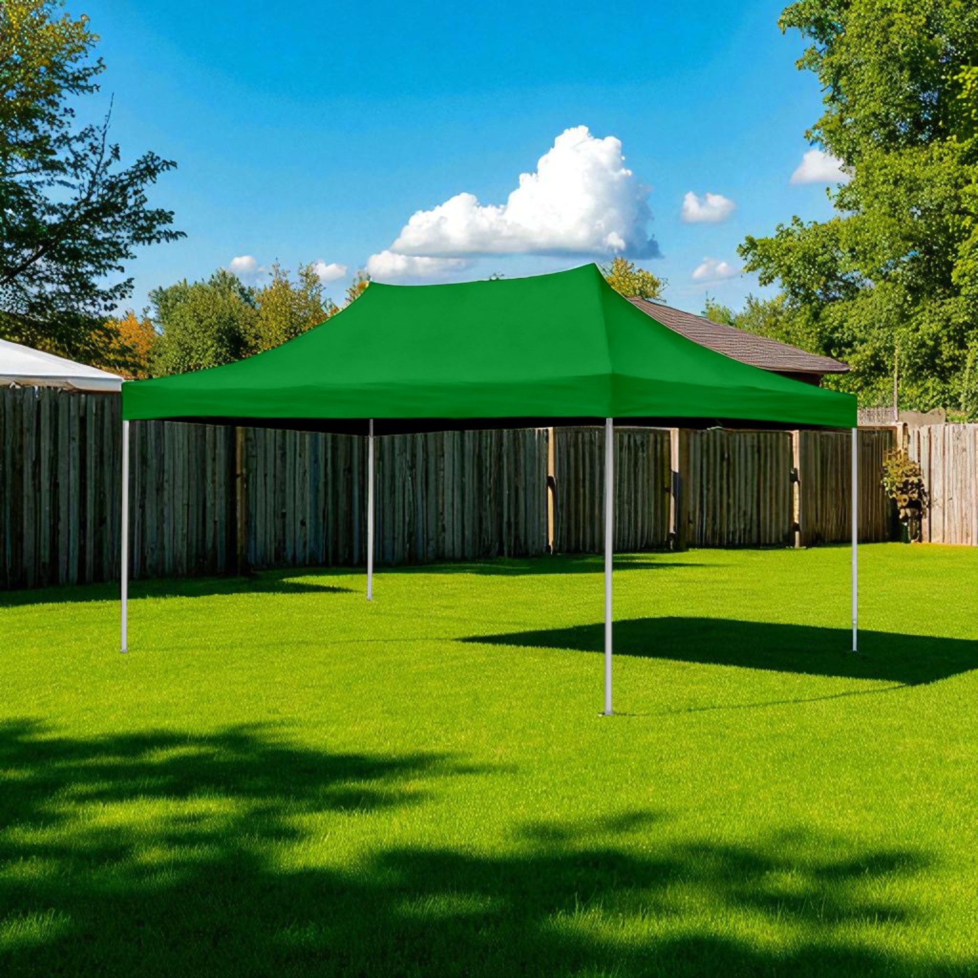Foto 6 pulgar | Ilios Innova | Toldo Plegable Verde 3x4.5  Impermeable Y Resistente Al Clima Con Estructura De Hierro Y Tela Oxford.