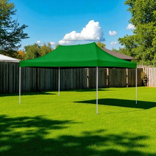 Foto 5 | Ilios Innova | Toldo Plegable Verde 3x4.5 Impermeable Y Resistente Al Clima Con Estructura De Hierro Y Tela Oxford.