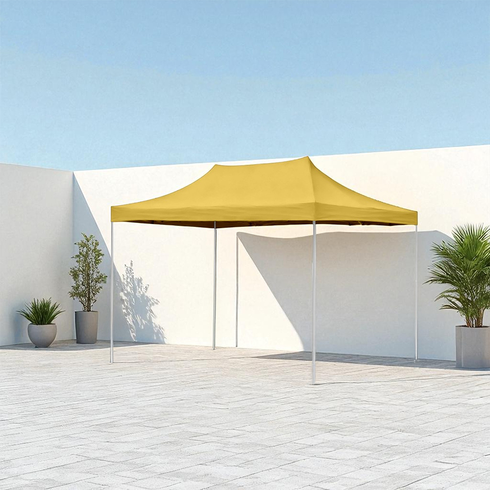 Foto 4 pulgar | Ilios Innova | Toldo Plegable Amarillo 3x4.5  Impermeable Y Resistente Al Clima Con Estructura De Hierro Y Tela Oxford.