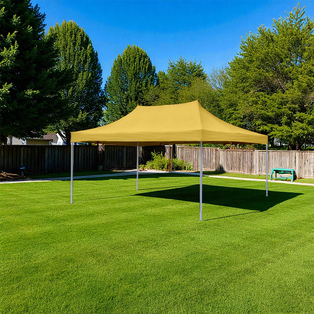 Foto 4 | Ilios Innova | Toldo Plegable Amarillo 3x4.5  Impermeable Y Resistente Al Clima Con Estructura De Hierro Y Tela Oxford.