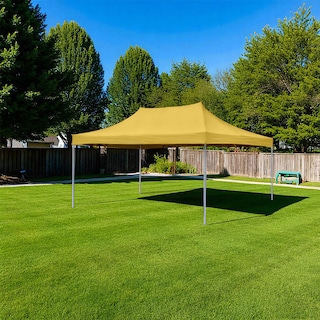 Foto 4 | Ilios Innova | Toldo Plegable Amarillo 3x4.5 Impermeable Y Resistente Al Clima Con Estructura De Hierro Y Tela Oxford.