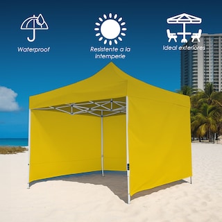 Foto 5 | Ilios Innova | Toldo Plegable Amarillo 2x3 Con Paredes Laterales Impermeable Velcro De Ajuste Ideal Para Exterior.