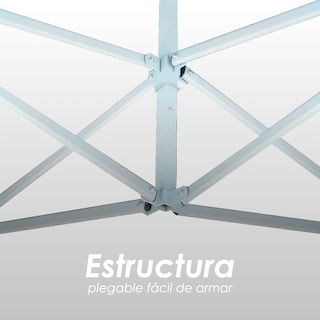 Foto 7 | Ilios Innova | Toldo Plegable Blanco 2x3 Con Paredes Laterales Impermeable Velcro De Ajuste Ideal Para Exterior.