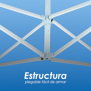 Foto 7 | Ilios Innova | Toldo Plegable Azul 2x3 Con Paredes Laterales Impermeable Velcro De Ajuste Ideal Para Exterior.