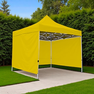 Foto 3 | Ilios Innova | Toldo Plegable Amarillo 2x2 Con Paredes Laterales Impermeable Velcro De Ajuste Ideal Para Exterior.