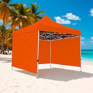 Foto 4 | Ilios Innova | Toldo Plegable Naranja 2x2 Con Paredes Laterales Impermeable Velcro De Ajuste Ideal Para Exterior.
