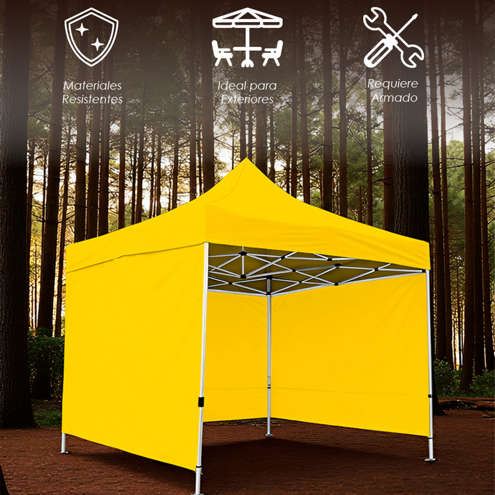 Foto 6 pulgar | Ilios Innova | Toldo Plegable Amarillo 3x3 Con Paredes Laterales  Impermeable  Velcro De Ajuste  Ideal Para Exterior.