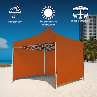 Foto 5 | Ilios Innova | Toldo Plegable Naranja 2x3 Con Paredes Laterales Impermeable Velcro De Ajuste Ideal Para Exterior.