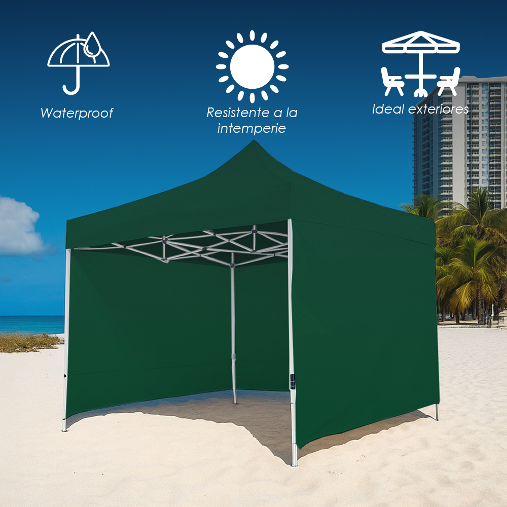 Foto 6 pulgar | Ilios Innova | Toldo Plegable Verde 2x3 Con Paredes Laterales  Impermeable  Velcro De Ajuste  Ideal Para Exterior.