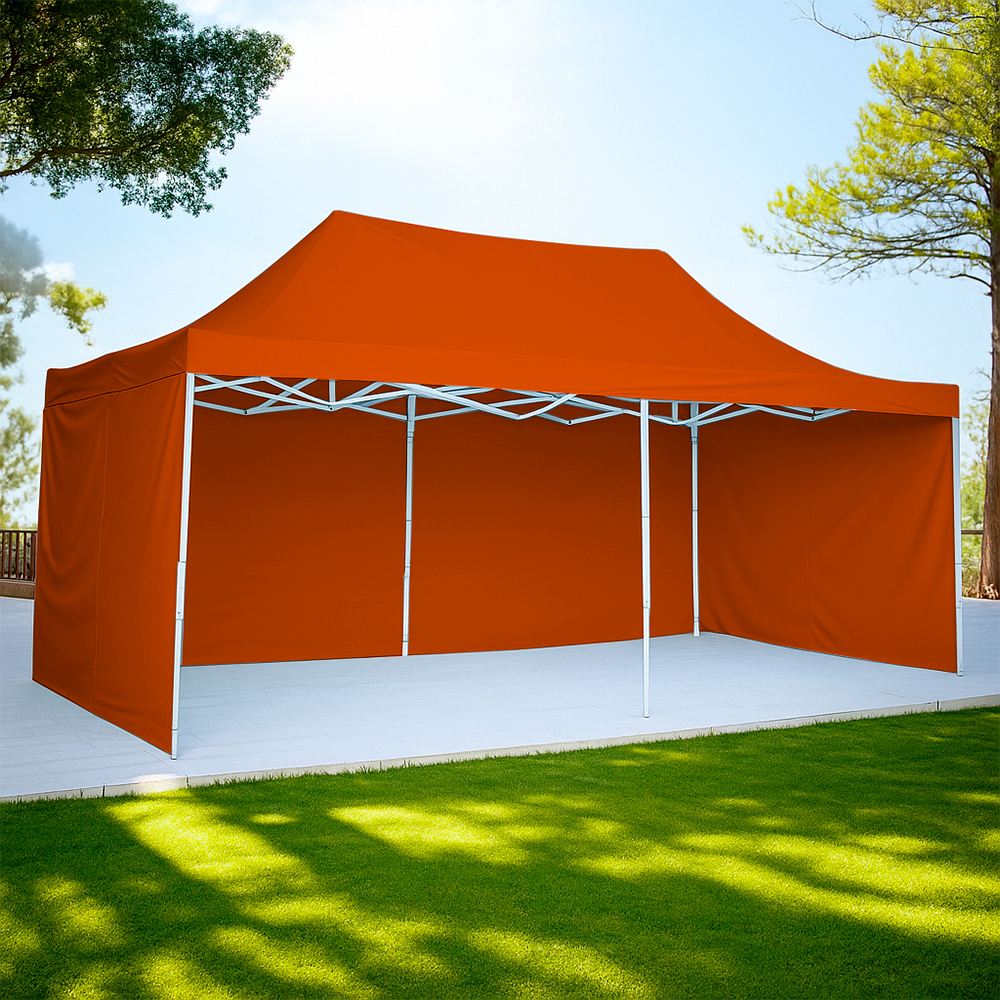 Foto 3 | Ilios Innova | Toldo Plegable Naranja 3x4.5 Con Paredes Laterales  Impermeable  Velcro De Ajuste  Ideal Para Exterior.