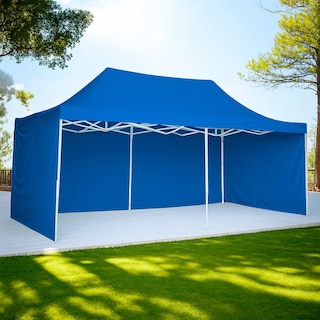Foto 3 | Ilios Innova | Toldo Plegable Azul 3x4.5 Con Paredes Laterales Impermeable Velcro De Ajuste Ideal Para Exterior.