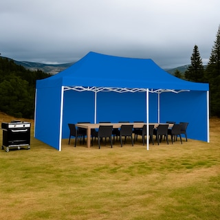 Foto 4 | Ilios Innova | Toldo Plegable Azul 3x4.5 Con Paredes Laterales Impermeable Velcro De Ajuste Ideal Para Exterior.