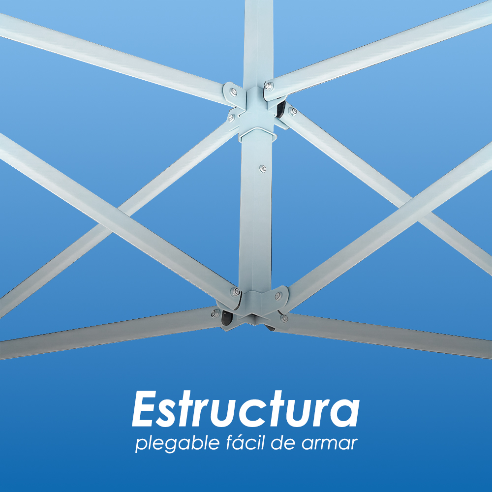 Foto 8 pulgar | Ilios Innova | Toldo Plegable Azul 3x4.5 Con Paredes Laterales  Impermeable  Velcro De Ajuste  Ideal Para Exterior.