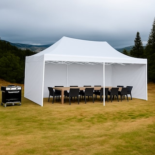 Foto 4 | Ilios Innova | Toldo Plegable Blanco 3x4.5 Con Paredes Laterales Impermeable Velcro De Ajuste Ideal Para Exterior.